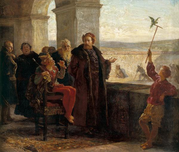 Wojciech Gerson Sigismund the Old with Staeczyk at the Wawel Castle oil painting image